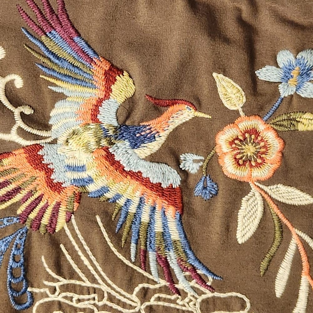 Johnny Was Dreamer Embroidered Sweatshirt XXL Floral Butterfly Pullover Top - Picture 7 of 12